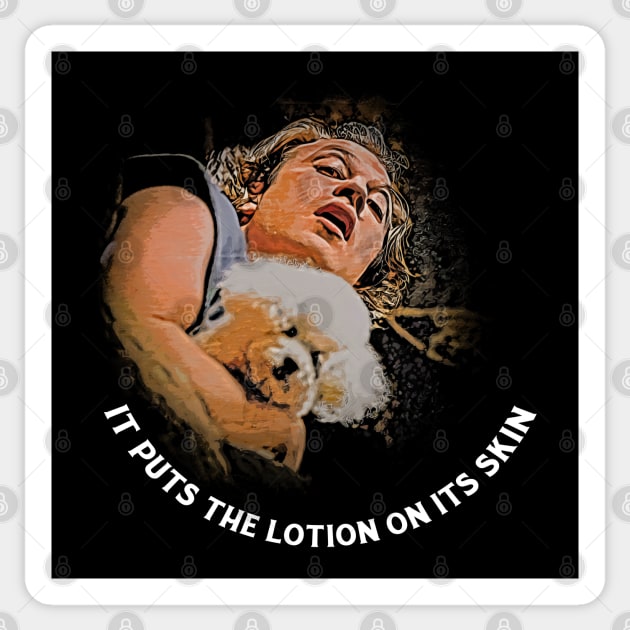 It puts the lotion on it's skin Sticker by JennyPool